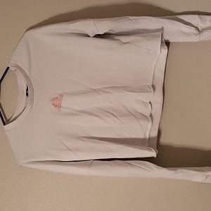 Adidas crop top white size medium
